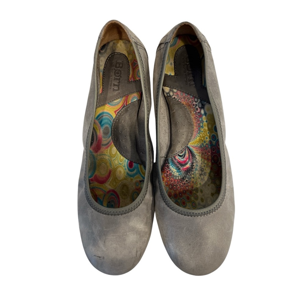 Women’s Born Ballet Flats: Julianne, grey, size 7.5